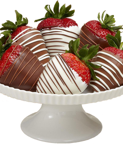 12 Gourmet Dipped Swizzled Strawberries