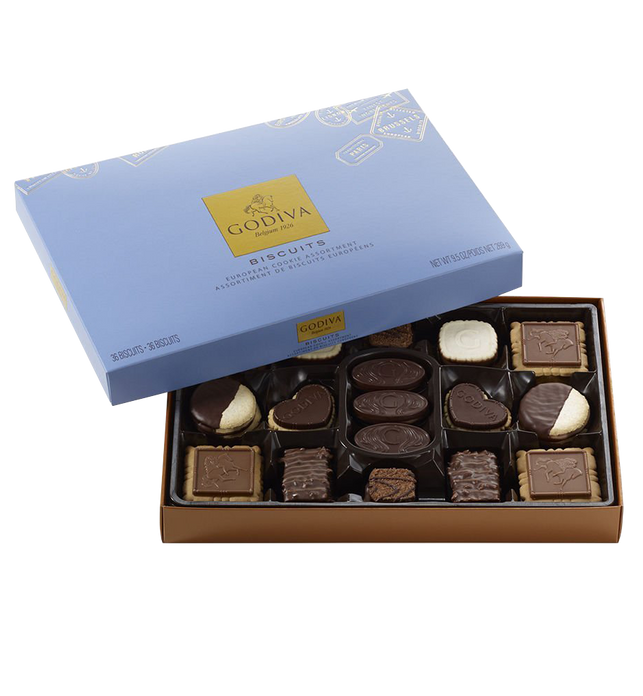 Godiva Chocolatier Chocolate Biscuit Box, 36 Count